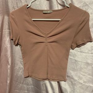 Dusty pink crop top shirt size small